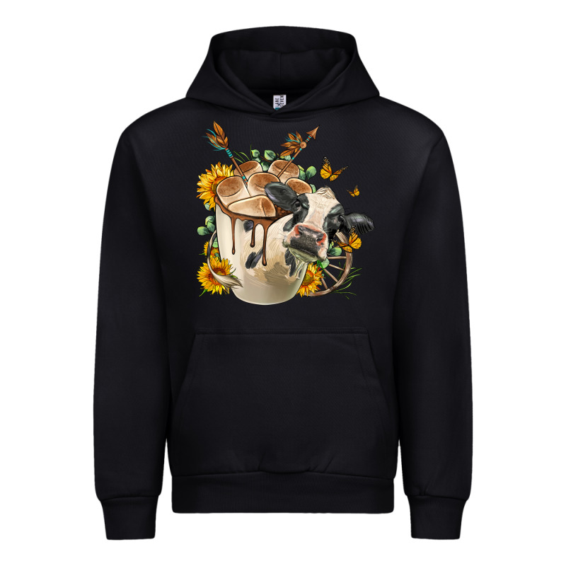 Black And White Cow Coffee Urban Hoodie by FaDigitalArtStudio | Teevron