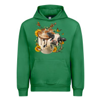 Emerald Black And White Cow Coffee Urban Hoodie - FaDigitalArtStudio