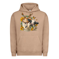 Pigment Burro Black And White Cow Coffee Urban Hoodie - FaDigitalArtStudio