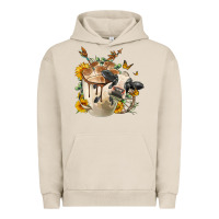 Pigment French Oak Black And White Cow Coffee Urban Hoodie - FaDigitalArtStudio