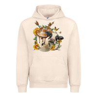 Sandshell Black And White Cow Coffee Urban Hoodie - FaDigitalArtStudio