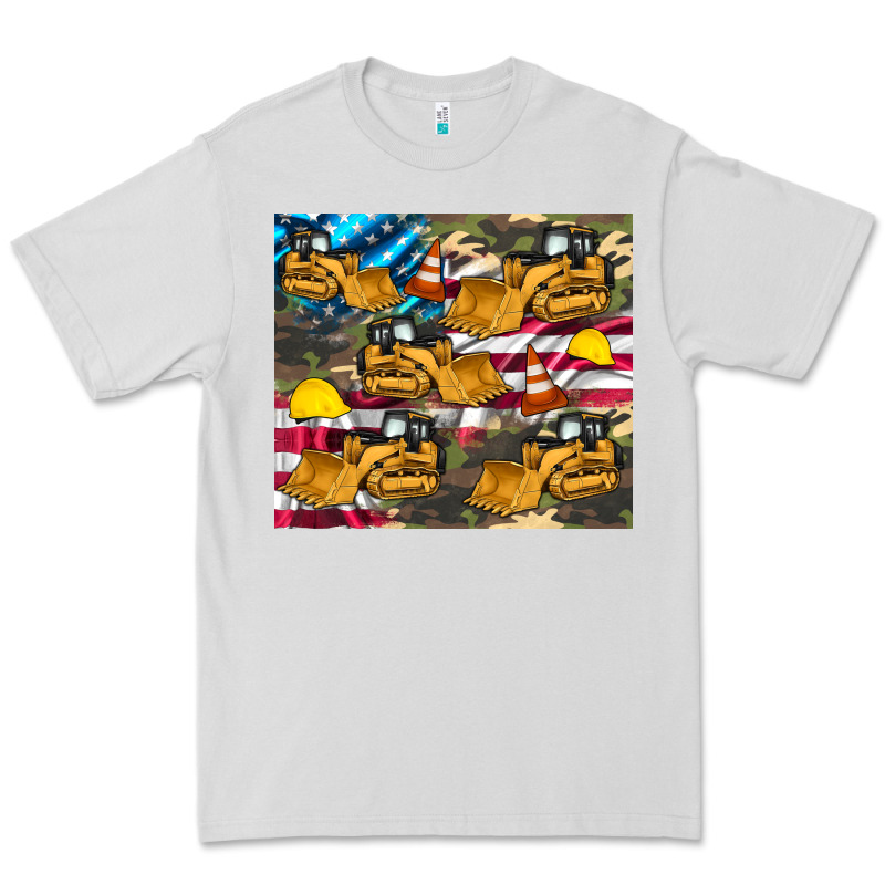 Bulldozer Camouflage American Flag Premium Tee by Artiststas | Teevron