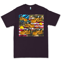 Plum bulldozer camouflage american flag Premium Tee - Artiststas