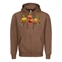 Chestnut Mexican taco nacho and souce Zipper Hoodie - NancyCooperArtShop