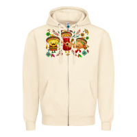 Sandshell Mexican taco nacho and souce Zipper Hoodie - NancyCooperArtShop