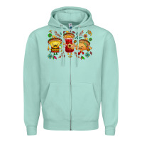 Seafoam Mexican taco nacho and souce Zipper Hoodie - NancyCooperArtShop