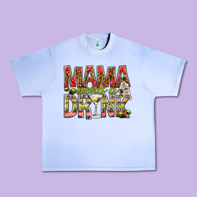 Mama Needs A Drink Urban Heavy Tee Designed By Nancycooperartshop