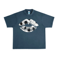 Midnight Navy soccer lips Urban Heavy Tee - AdoDesignShop