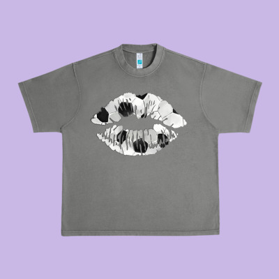 Soccer Lips Urban Heavy Tee Designed By Adodesignshop