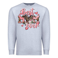 Heather Grey Best mom ever Mother's Day Premium Sweatshirt - CowGirlArtShop