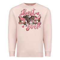Pale Pink Best mom ever Mother's Day Premium Sweatshirt - CowGirlArtShop
