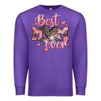 Purple Best mom ever Mother's Day Premium Sweatshirt - CowGirlArtShop