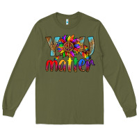 Army Green Lgbtq You Matter With Leopard Long Sleeve Tee - BundleAndBundleShop