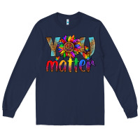 Navy Lgbtq You Matter With Leopard Long Sleeve Tee - BundleAndBundleShop