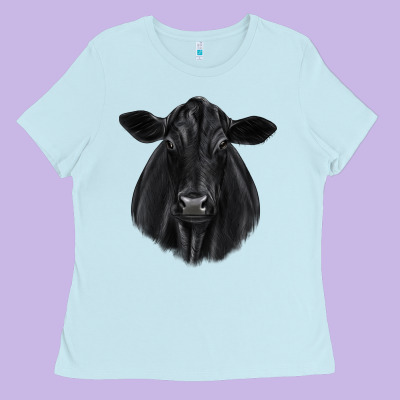 Black Angus Ladies Tee Designed By Jahusdesignshop