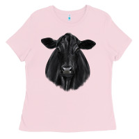 Bubblegum Pink black angus Ladies Tee - JahusDesignShop