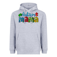 Heather Grey autism mama Heavyweight Hoodie - CowGirlArtShop