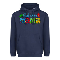 Navy autism mama Heavyweight Hoodie - CowGirlArtShop