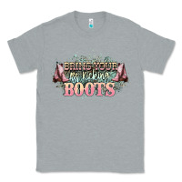 Heather Grey bring your ass kicking boots Classic Tee - NancyCooperArtShop