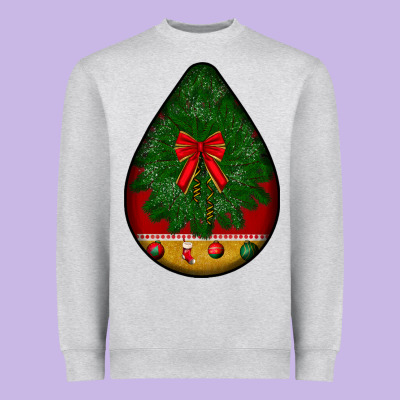 Christmas Teardrop Heavyweight Sweatshirt Designed By Bundleandbundleshop