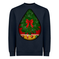 Navy christmas teardrop Heavyweight Sweatshirt - BundleAndBundleShop
