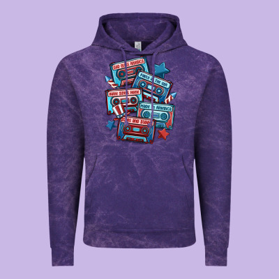 Usa America Cassette Tapes Vintage Hoodie Designed By Maliassmallbusiness
