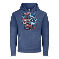 Vintage Denim usa america cassette tapes Vintage Hoodie - MaliasSmallBusiness