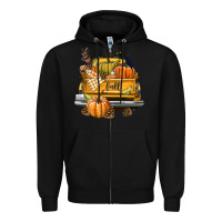 Black Fall Truck Zipper Hoodie - texasbilliewilder