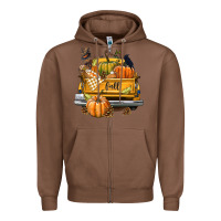 Chestnut Fall Truck Zipper Hoodie - texasbilliewilder