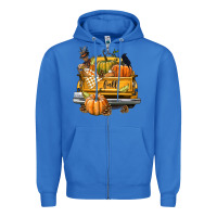 True Royal Fall Truck Zipper Hoodie - texasbilliewilder