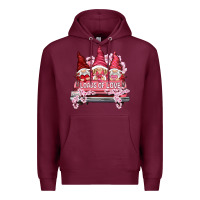 Burgundy Loads of love with flowers Valentine's Day Premium Hoodie - HowdyJamesFarm
