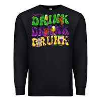 Black Drink drank drunk Mardi Gras Premium Sweatshirt - HowdyJamesFarm