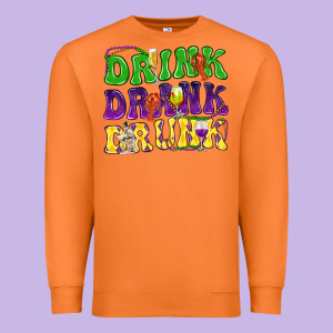 Drink Drank Drunk Mardi Gras Premium Sweatshirt Designed By Howdyjamesfarm