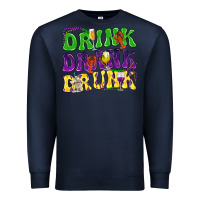 Navy Drink drank drunk Mardi Gras Premium Sweatshirt - HowdyJamesFarm