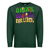 Sports Green Drink drank drunk Mardi Gras Premium Sweatshirt - HowdyJamesFarm