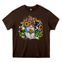 Chocolate Brown gnomes sunflower cactus Heavy Core Tee - JahusDesignShop