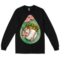 Black baseball and western roses teardrop  6 Long Sleeve Tee - BundleAndBundleShop