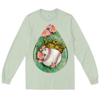 Matcha baseball and western roses teardrop  6 Long Sleeve Tee - BundleAndBundleShop