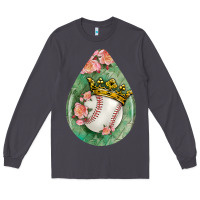 Smoke baseball and western roses teardrop  6 Long Sleeve Tee - BundleAndBundleShop