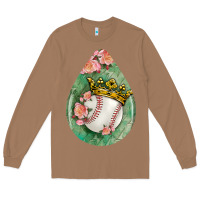 Toasted Coconut baseball and western roses teardrop  6 Long Sleeve Tee - BundleAndBundleShop