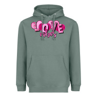 Sage Love vibes Valentine's Day Heavyweight Hoodie - HowdyJamesFarm