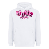 White Love vibes Valentine's Day Heavyweight Hoodie - HowdyJamesFarm