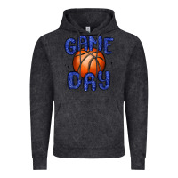 Vintage Black game day basketball Vintage Hoodie - MaliasSmallBusiness
