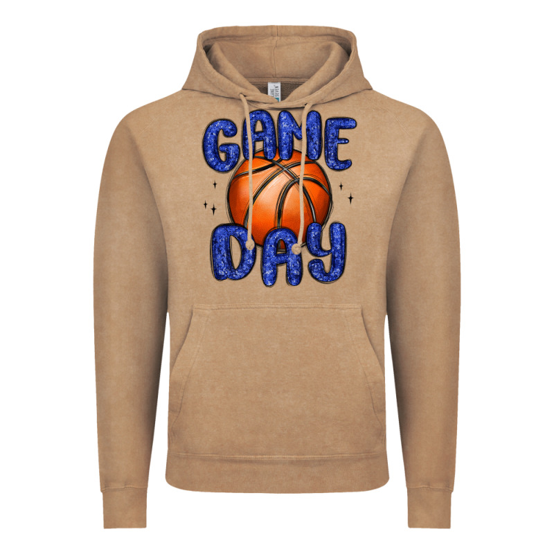 Game Day Basketball Vintage Hoodie by MaliasSmallBusiness | Teevron