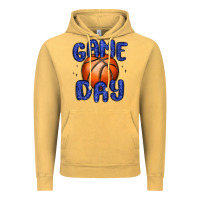 Vintage Mustard game day basketball Vintage Hoodie - MaliasSmallBusiness
