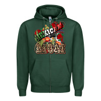 Sports Green Mexican Mom Zipper Hoodie - NancyCooperArtShop