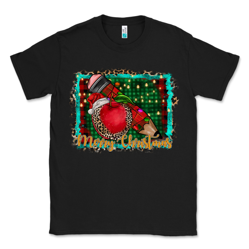 Merry Christmas Teacher Classic Tee by CowhideDigitalArt | Teevron