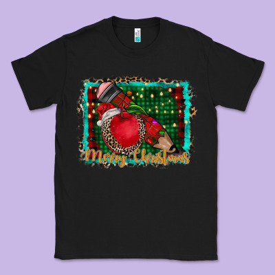 Merry Christmas Teacher Classic Tee Designed By Cowhidedigitalart