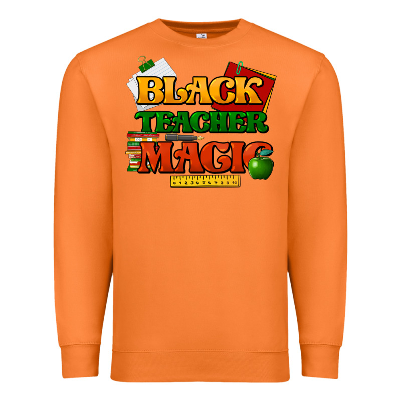 Black Teacher Magic Premium Sweatshirt by HowdyJamesFarm | Teevron