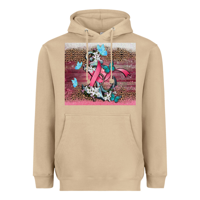 Cancer Awareness Anchor Heavyweight Hoodie by CowGirlArtShop | Teevron